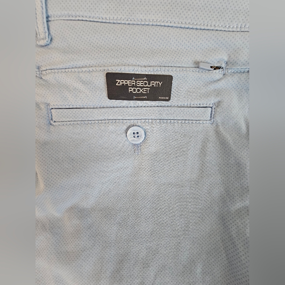 Icy Blue Flat Front Mens Travel Carry-On Shorts Sz 36, 38, 40, 42 W/ 9" Inseam - Picture 8 of 10